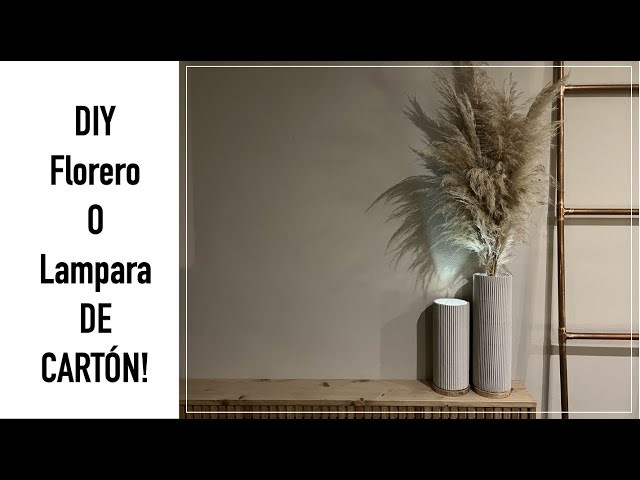COMO HACER un florero / lampara de CÁRTON | TENDENCIA | manualidades FÁCILES | DECORACIÓN HOGAR